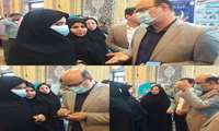 بازدید معاون امور زنان ریاست جمهوری و استاندار استان از میز خدمت سازمان جهادکشاورزی استان در مصلای شهر ایلام