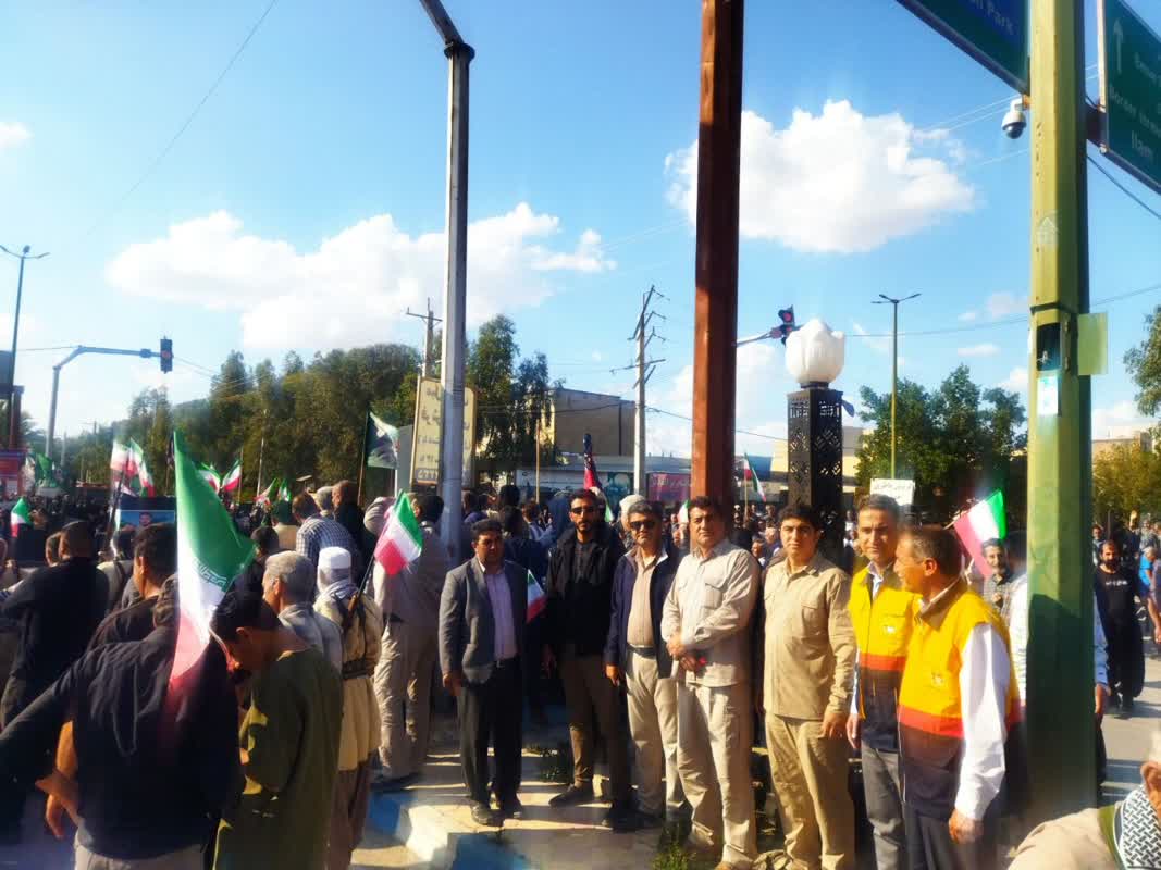 حضور مدیر جهاد کشاورزی و همکاران در اربعین شهادت امام خامنه‌ای رضوان الله تعالی علیه و شهدای رمضان در شهر مهران